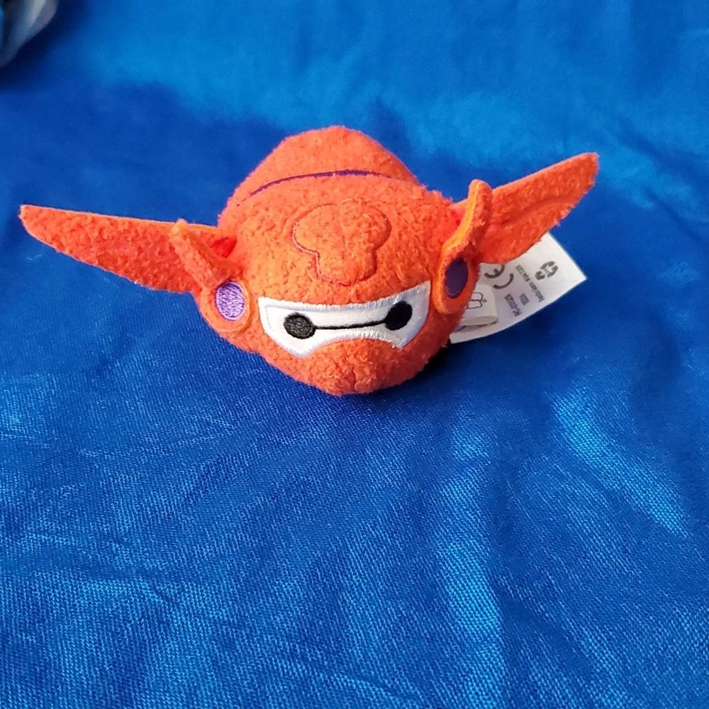 Disney Tsum Tsum Big Hero 6 Baymax Mech Armor Orange Red Mini Plush Toy